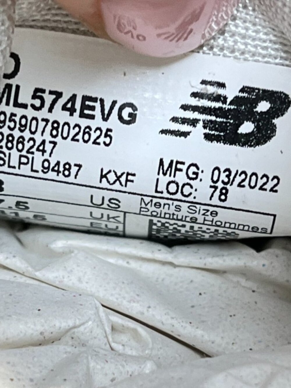 New Balance 574 Classic Mens Size 8 Gray White Athletic Running Shoes Sneakers - Picture 9 of 10